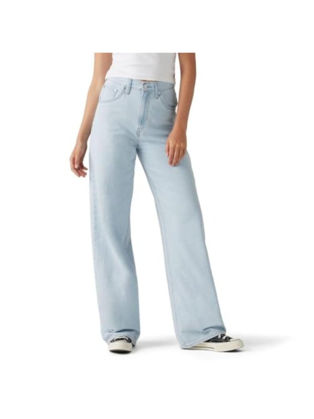 Levi's Cinch Baggy High Rise Straight Leg Jeans Denim